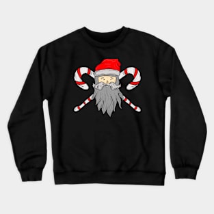 Santa with Christmas Stick Crewneck Sweatshirt